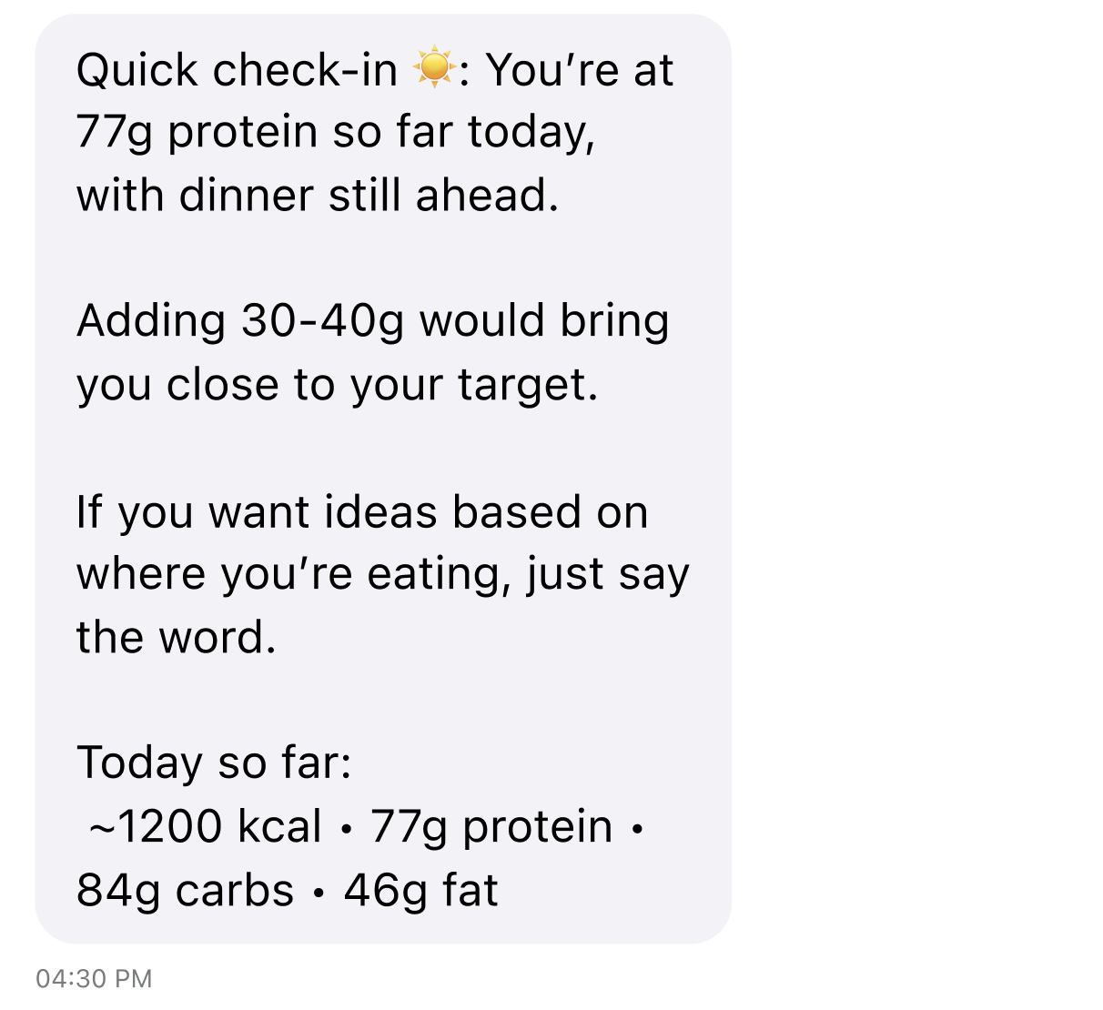 Timely check-ins and reminders